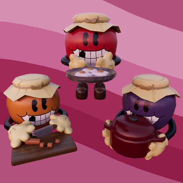 Cooking JAMA Jam Mascots